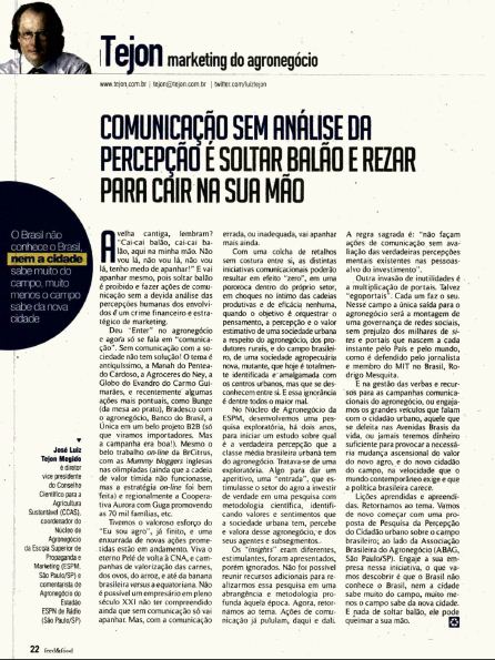 Revista Feed&Food publica texto do conselheiro José Luiz Tejon