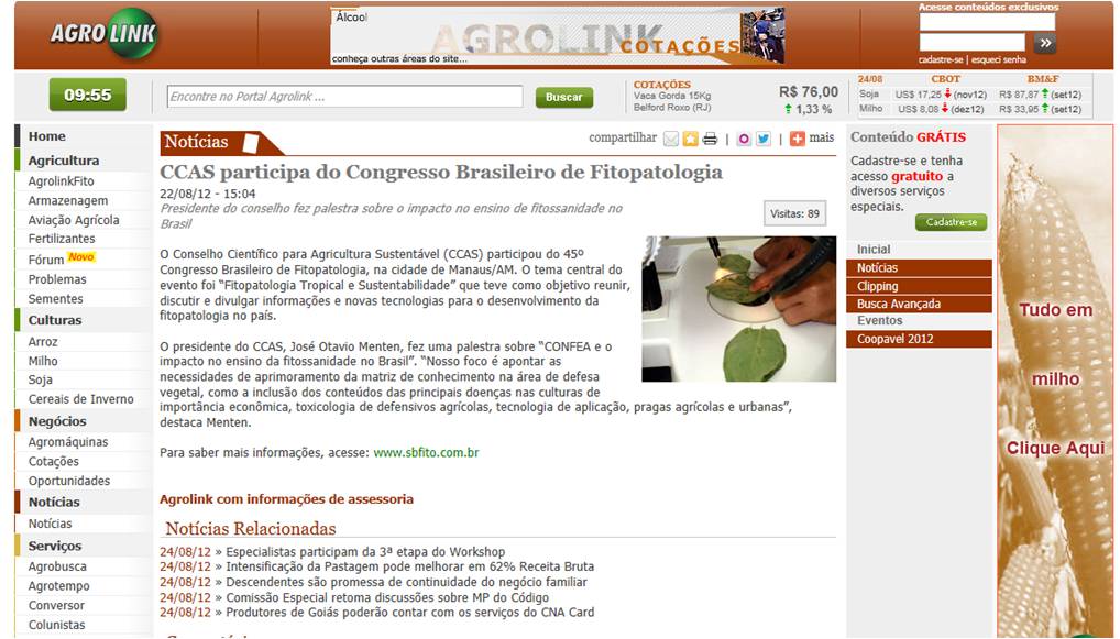 Publicações sobre Congresso Brasileiro de Fitopatologia