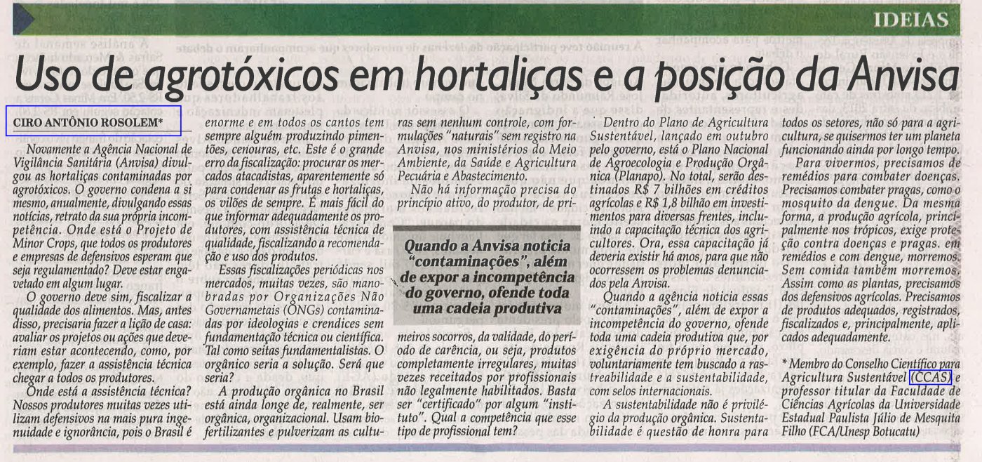 Jornal Diário do Comercio publica artigo de membro do CCAS