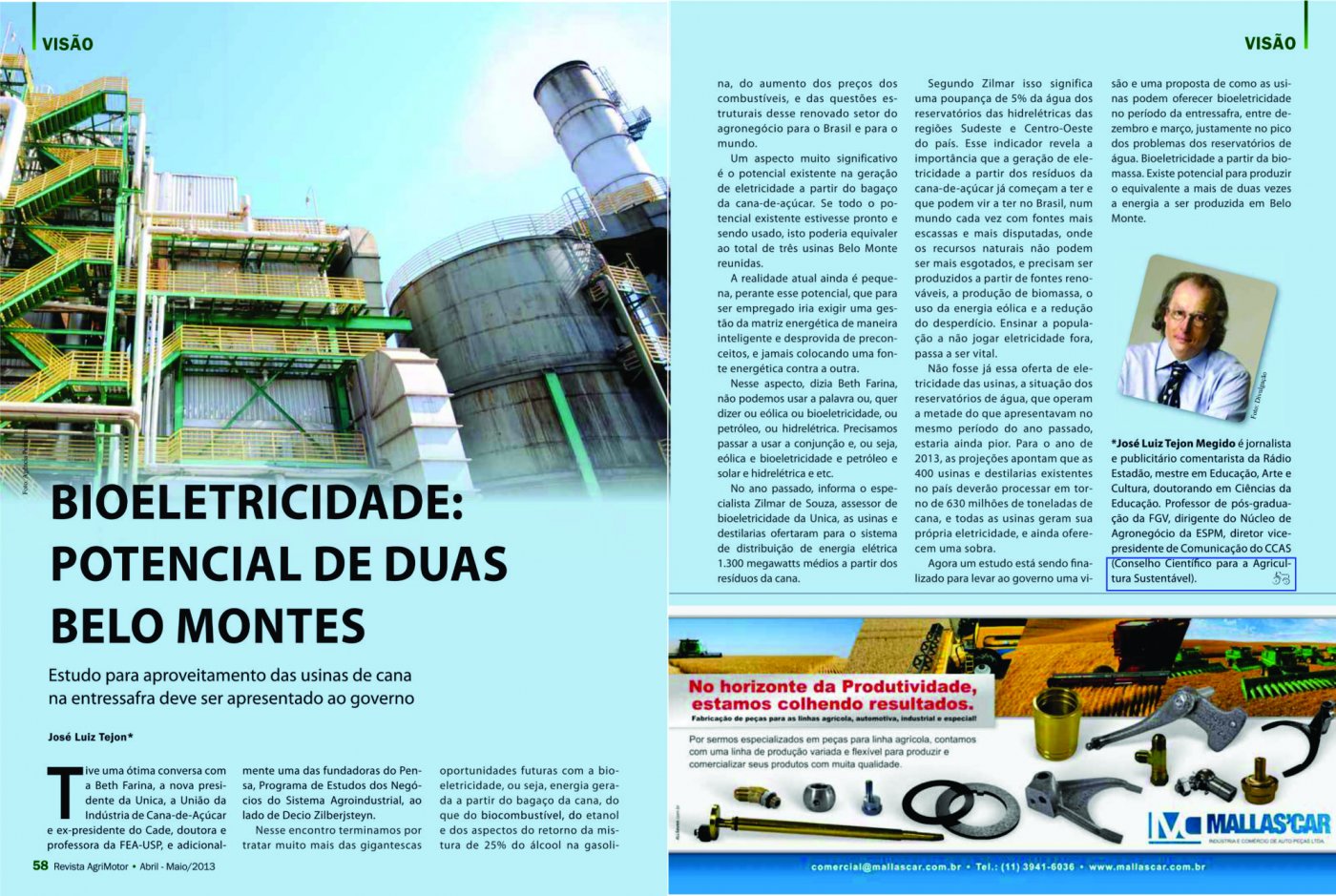 Revista Agrimotor publica artigo de membro do CCAS